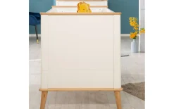 Kombikinderbett Pauline, weiß/Artisan Eiche-Nachbildung, inkl. Höhenverstellung