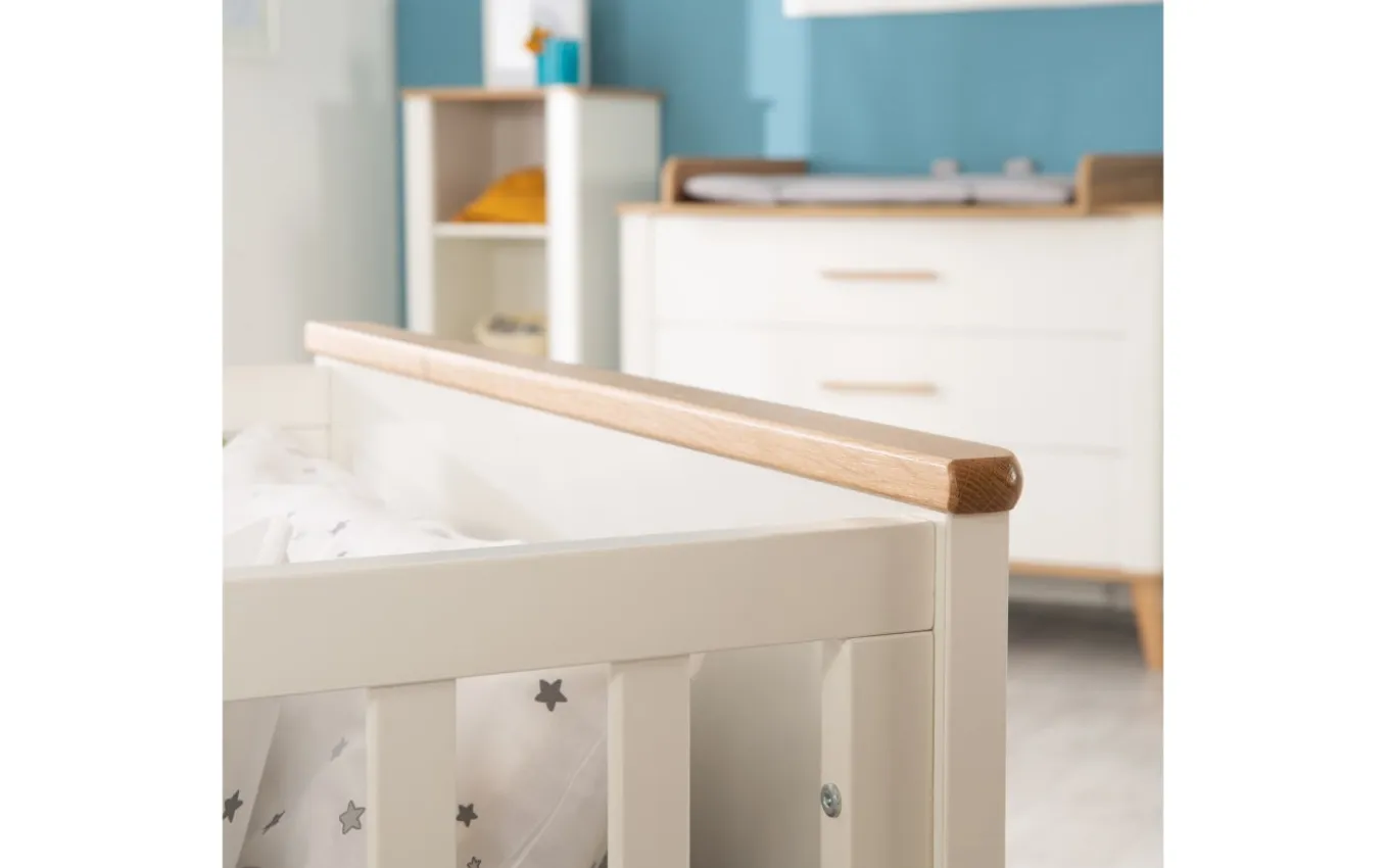 Kombikinderbett Pauline, weiß/Artisan Eiche-Nachbildung, inkl. Höhenverstellung