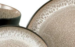 Kombiservice Nordic Fjord, beige/schwarz, 16-teilig
