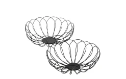 Korbset Floria, schwarz, 2-teilig