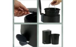 Kosmetikeimer, schwarz matt, 5 Liter