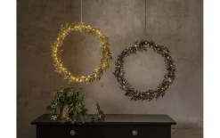 Kranz mit Beleuchtung Holiday, goldfarbig, 44 cm