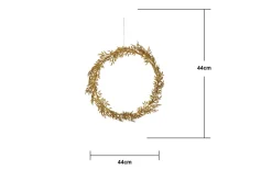 Kranz mit Beleuchtung Holiday, goldfarbig, 44 cm