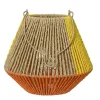 Laterne, Jute, gelb/orange/beige, 21 cm