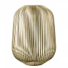 Laterne Lito, champagne metallic finish creme, 45 cm