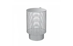 Laterne Olea, Edelstahl pulverbeschichtet, silber, 37,5 cm