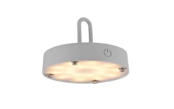 LED-Akkupendelleuchte Akuba, 25 cm, greige, inkl. Memoryfunktion