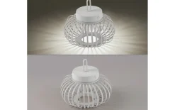 LED-Akkupendelleuchte Akuba, 25 cm, weiß, inkl. Memoryfunktion