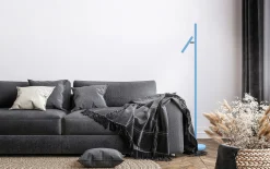 LED-Akku-Standleuchte Streak, blau, 134 cm, inkl. Tastdimmer