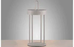 LED-Akkutischleuchte Anselm, greige, 28,4 cm, inkl. Memoryfunktion