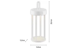 LED-Akkutischleuchte Anselm, weiß, 28,4 cm, inkl. Memoryfunktion