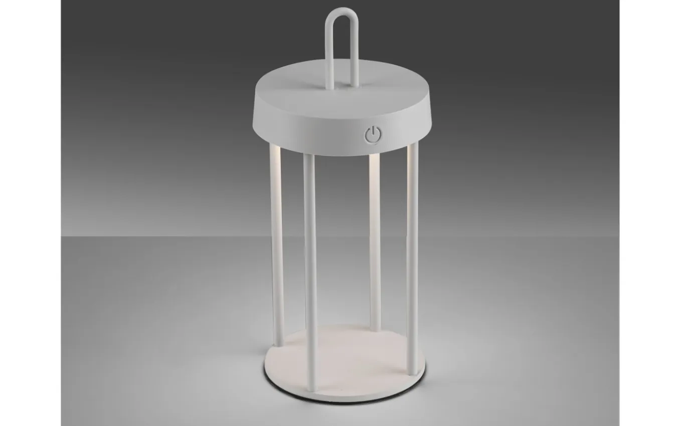 LED-Akkutischleuchte Anselm, weiß, 28,4 cm, inkl. Memoryfunktion