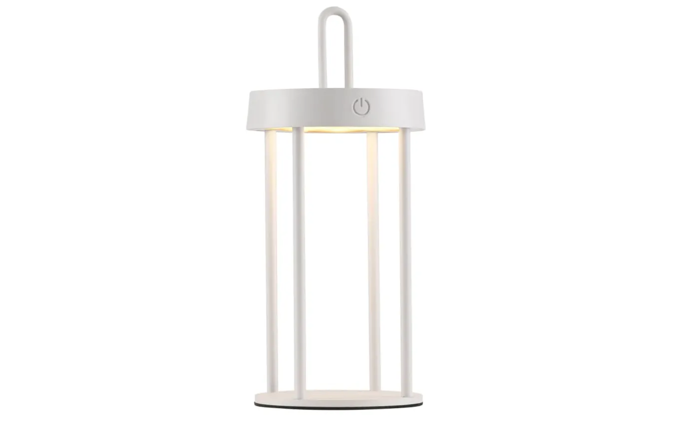 LED-Akkutischleuchte Anselm, weiß, 28,4 cm, inkl. Memoryfunktion