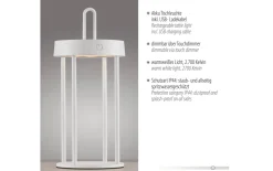 LED-Akkutischleuchte Anselm, weiß, 28,4 cm, inkl. Memoryfunktion