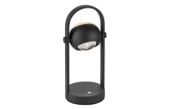 LED-Akku-Tischleuchte Cannon, schwarz, inkl. Sensordimmer