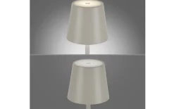 LED-Akku Tischleuchte Euria, greige, 11 cm