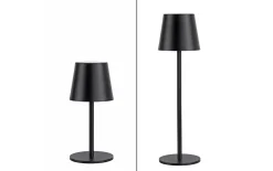LED-Akku Tischleuchte Euria, schwarz, 11 cm