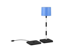 LED-Akku Tischleuchte Fernandez, blau, inkl. Ladestation