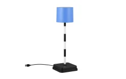 LED-Akku Tischleuchte Fernandez, blau, inkl. Ladestation