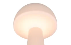 LED-Akku-Tischleuchte Fungo, sand, 31 cm