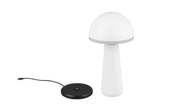 LED-Akku-Tischleuchte Fungo, weiß, 31 cm