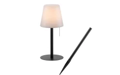 LED-Akku-Tischleuchte Keno, schwarz/weiß, 38 cm