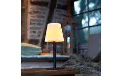 LED-Akku-Tischleuchte Keno, schwarz/weiß, 38 cm