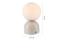 LED-Akkutischleuchte Rudi, sandfarbig, inkl. CCT Funktion