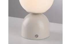LED-Akkutischleuchte Rudi, sandfarbig, inkl. CCT Funktion