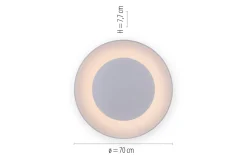 LED-Deckenleuchte Anika, weiß, 70 cm