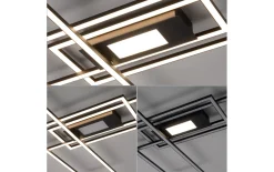 LED-Deckenleuchte Asmin, schwarz, 99 cm