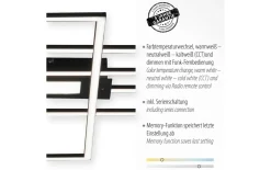 LED-Deckenleuchte Asmin, schwarz, 99 cm