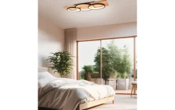 LED-Deckenleuchte Barca, holz/schwarz