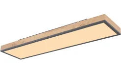 LED-Deckenleuchte CCT Doro, holz/graphit, 80 cm