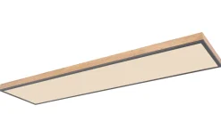 LED-Deckenleuchte CCT Doro, holz/graphit, 120 cm