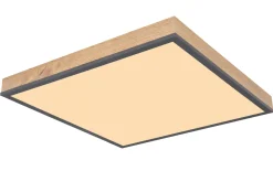LED-Deckenleuchte CCT Doro, holz/graphit, 45 cm