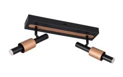 LED-Deckenleuchte CCT Ikaris, schwarz, 2-flammig