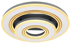 LED-Deckenleuchte CCT Jacky, schwarz/weiß, 50 cm