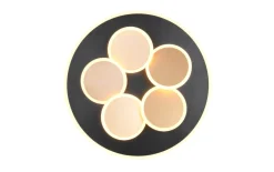 LED-Deckenleuchte CCT Mandala, schwarz/gold, inkl. Fernbedienung