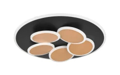 LED-Deckenleuchte CCT Mandala, schwarz/gold, inkl. Fernbedienung