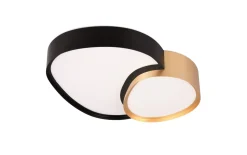 LED-Deckenleuchte CCT Rise, schwarz/gold, 43,5 cm, inkl. Fernbedienung