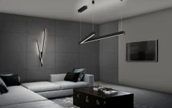 LED-Deckenleuchte Cinque Cicanto, schwarz, inkl. Dim to Warm Funktion