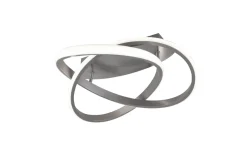 LED-Deckenleuchte Course, nickel, 45 cm