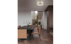 LED-Deckenleuchte Dios, nickelfarbig