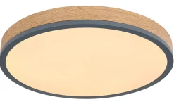 LED-Deckenleuchte Doro CCT, holz/graphit, 45 cm
