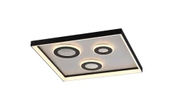 LED-Deckenleuchte Dune, schwarz, inkl. CCT und Tunneleffekt