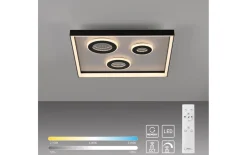 LED-Deckenleuchte Dune, schwarz, inkl. CCT und Tunneleffekt