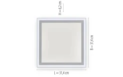 LED-Deckenleuchte Edging, weiß, 31 cm