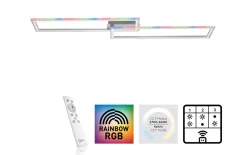LED-Deckenleuchte Felix60, stahlfarbig, 121 cm