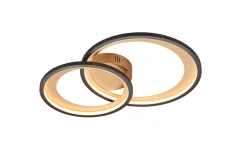 LED-Deckenleuchte Granada, schwarz/gold, 59 cm